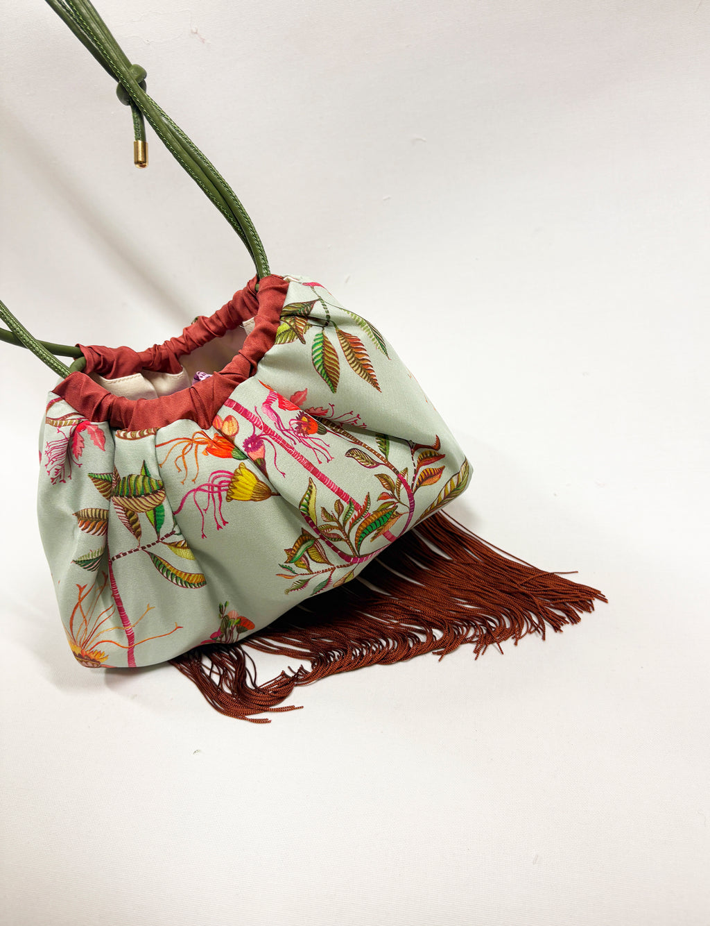 Ioli Blue Satin Cross Body Bag