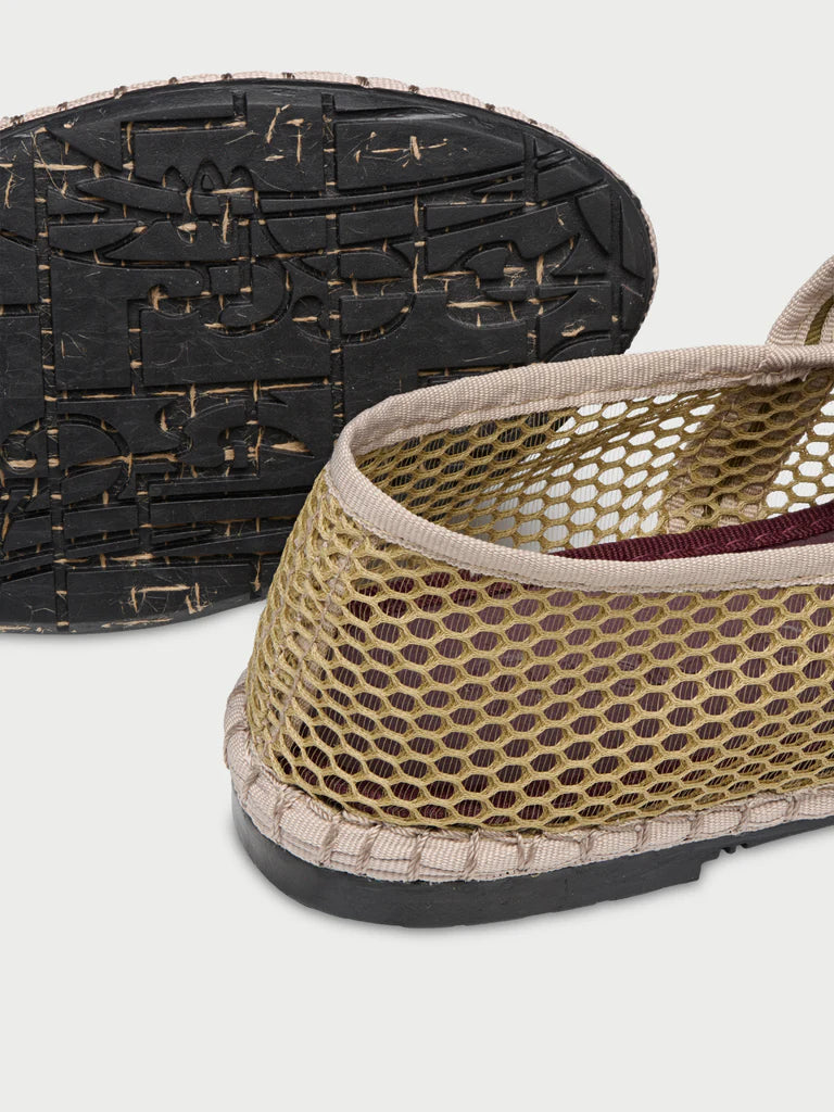 Isabella Khaki Mesh Ballerina