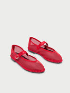 Isabella Red Mesh Ballerina