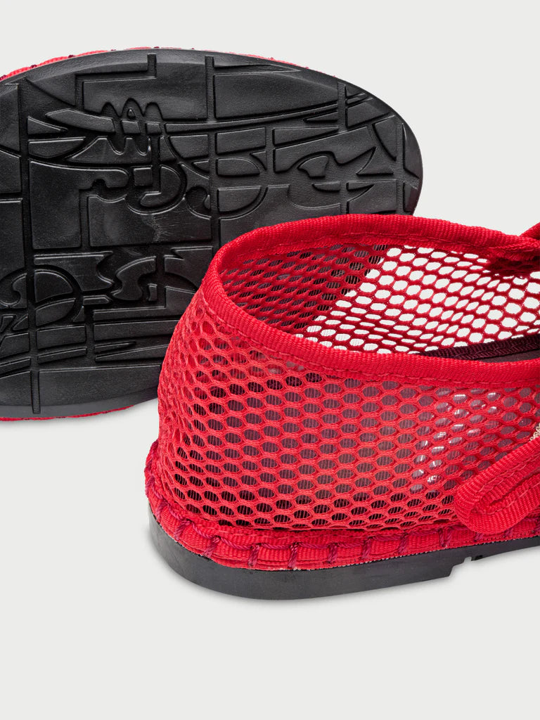 Isabella Red Mesh Ballerina