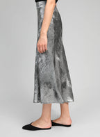 Silver Midi Skirt Janyma