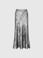 Silver Midi Skirt Janyma