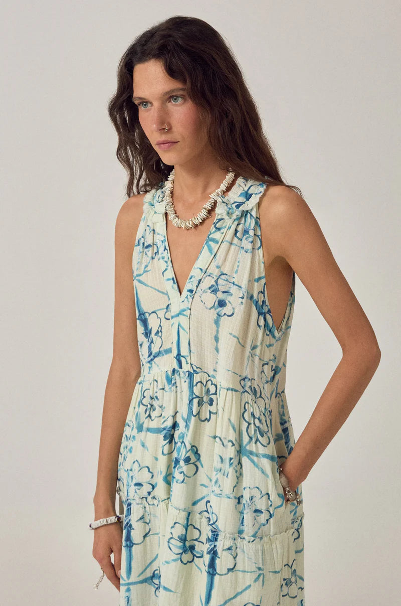 Asami Sleeveless Dress Ocean Wash