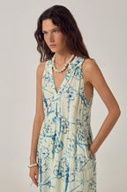 Asami Sleeveless Dress Ocean Wash