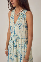 Asami Sleeveless Dress Ocean Wash