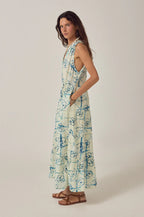 Asami Sleeveless Dress Ocean Wash