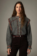 Edith Blouse Hamptons Grey