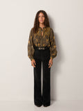 Triana Blouse - Peacok Avocado