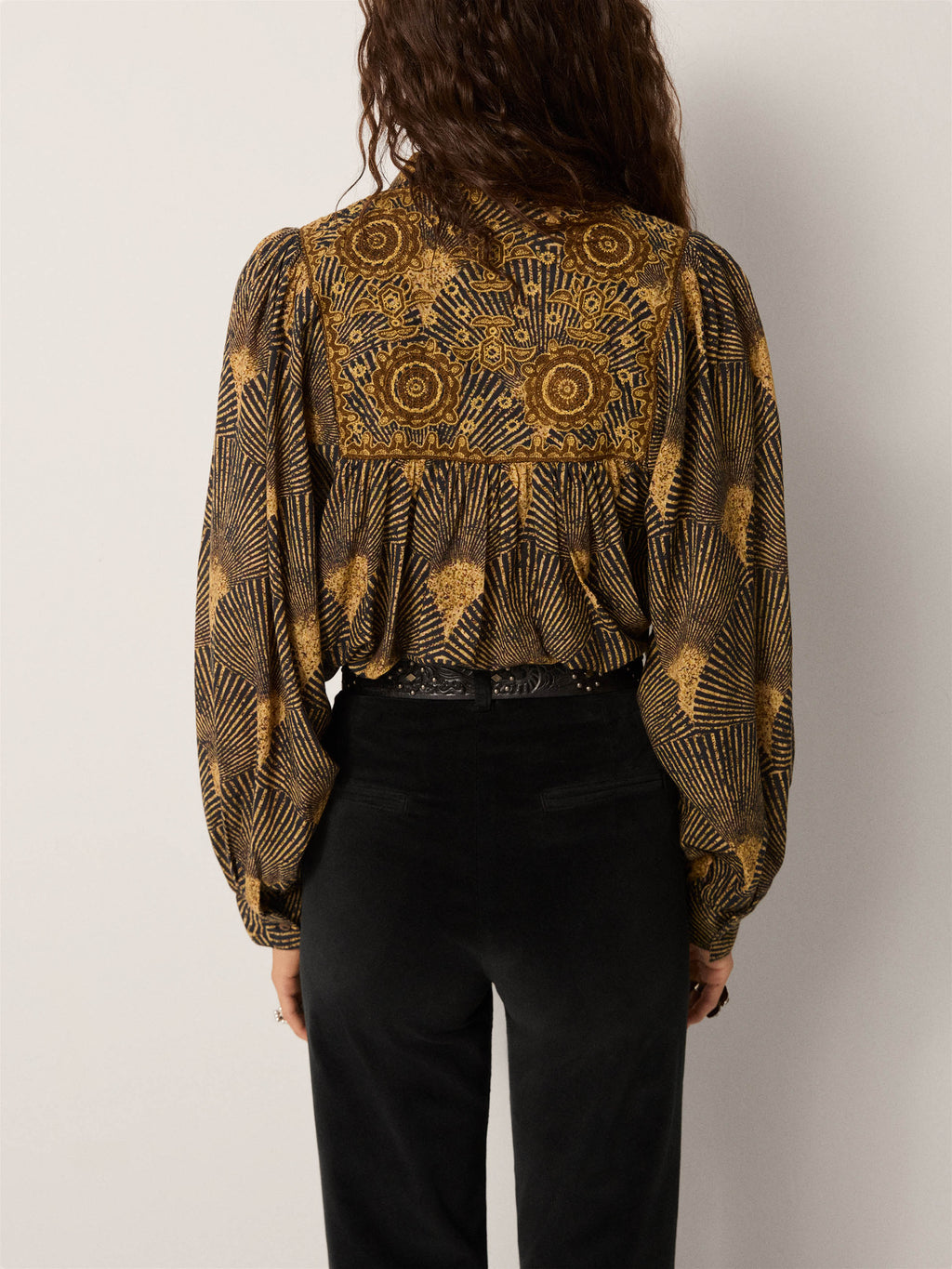 Triana Blouse - Peacok Avocado