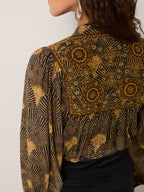 Triana Blouse - Peacok Avocado