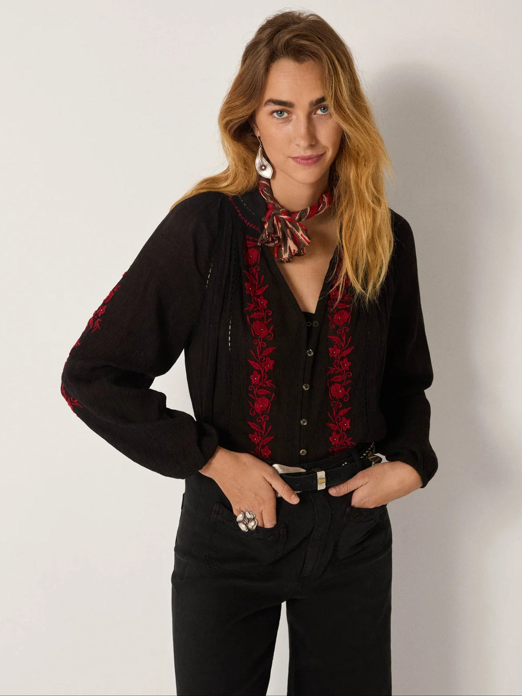 Greta Blouse - Rose Garden