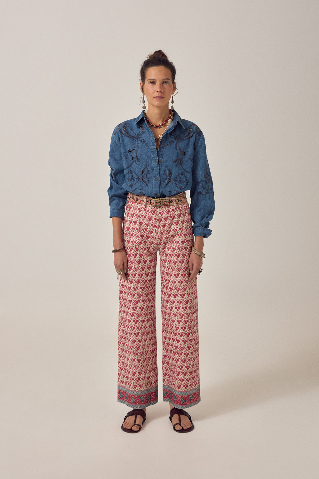 Matteo Pant Fiorito Rosso