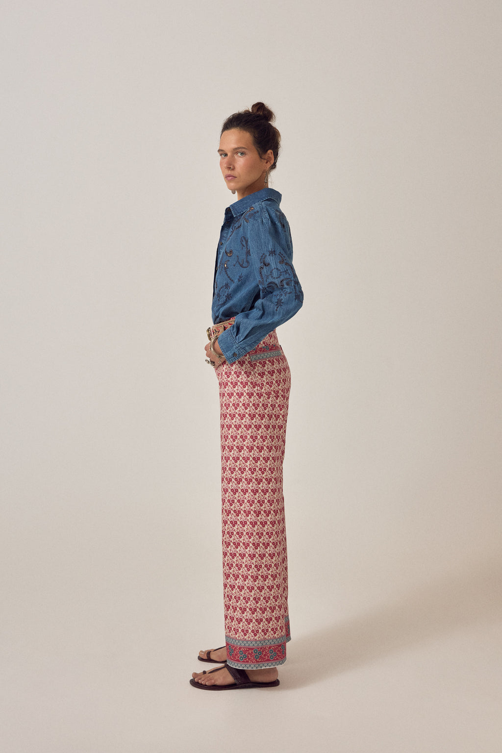 Matteo Pant Fiorito Rosso