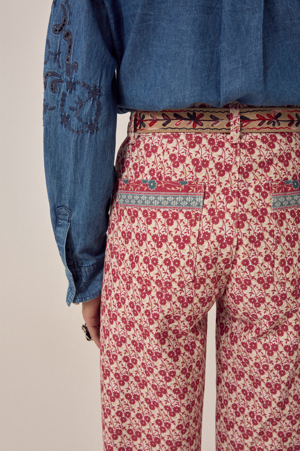 Matteo Pant Fiorito Rosso