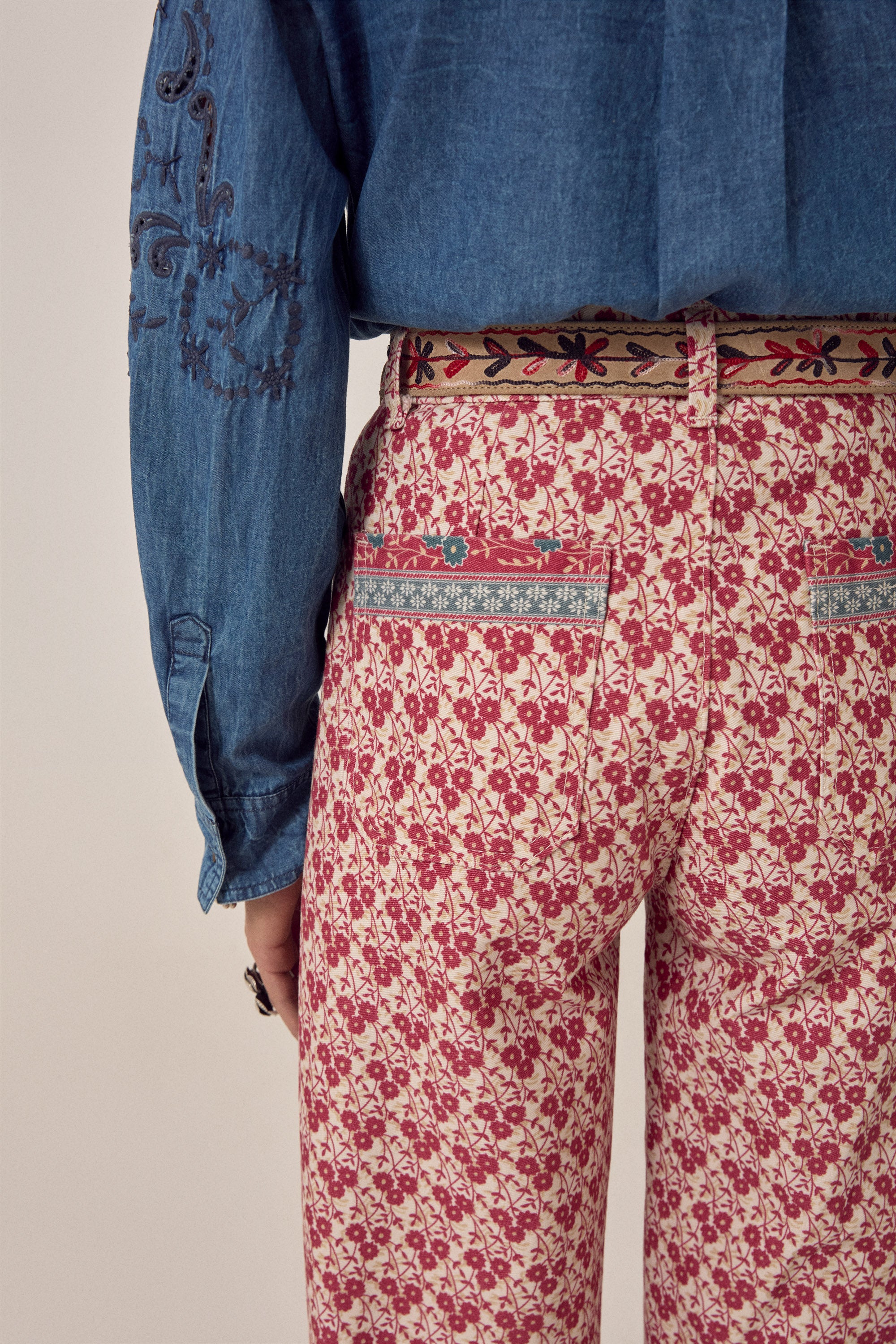 Matteo Pant Fiorito Rosso