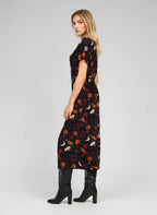 Patterned Black Dress Malora