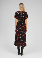 Patterned Black Dress Malora