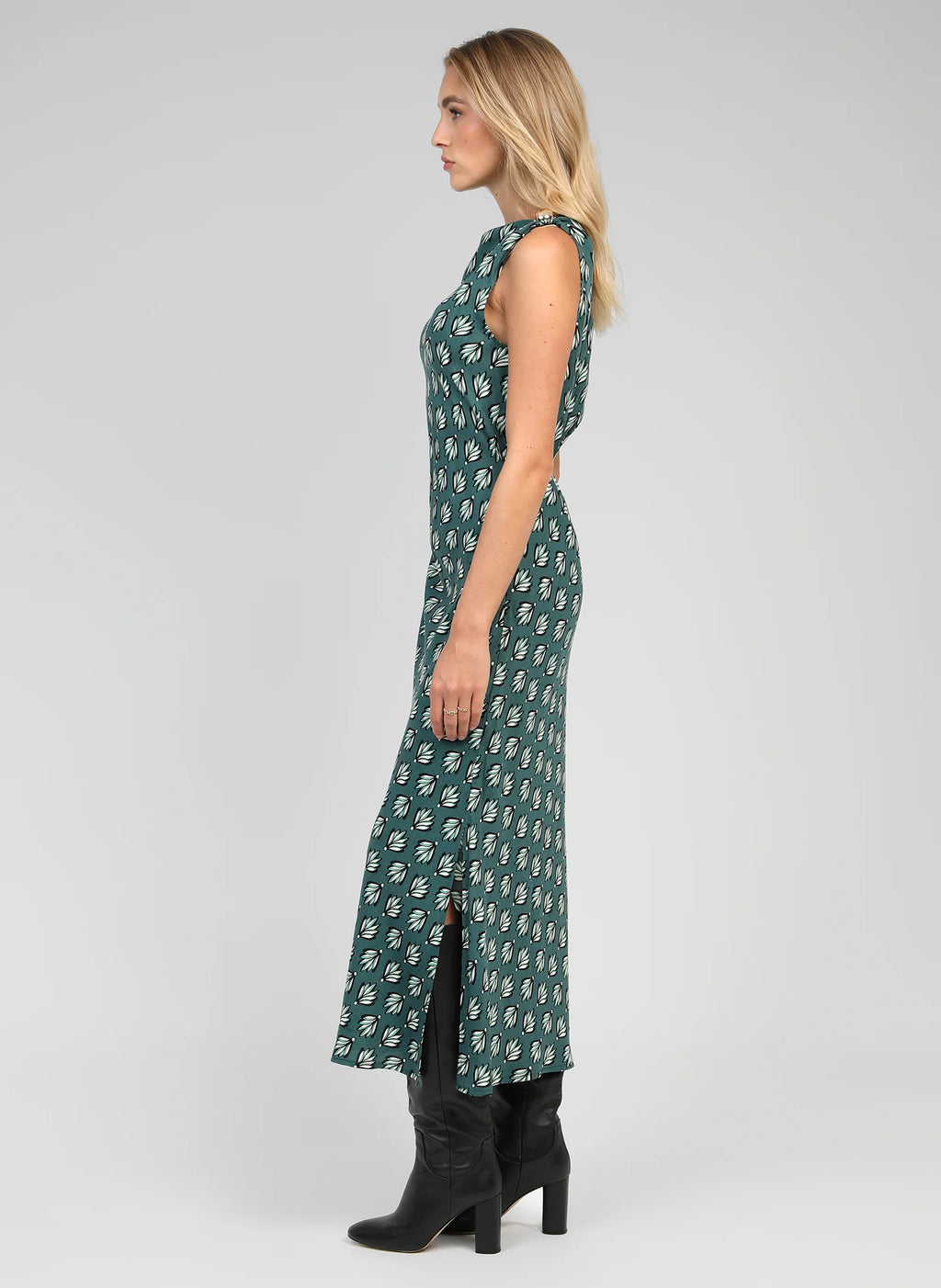 Patterned Green Dress Mirkala