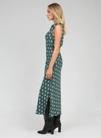 Patterned Green Dress Mirkala