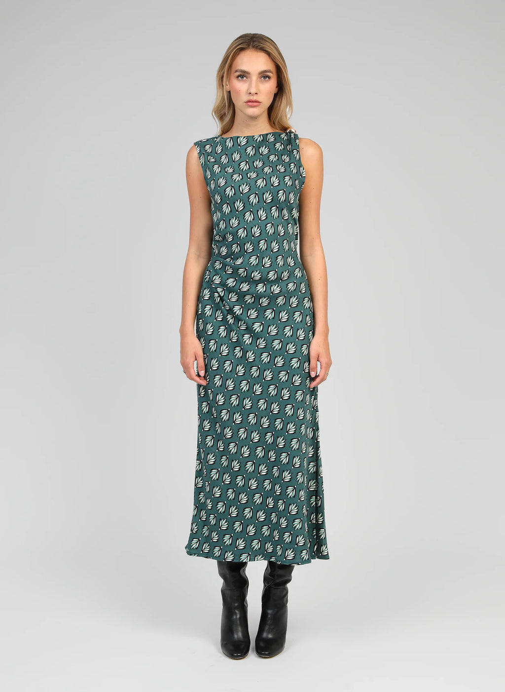 Patterned Green Dress Mirkala