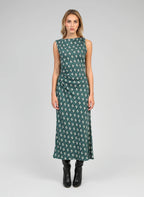 Patterned Green Dress Mirkala