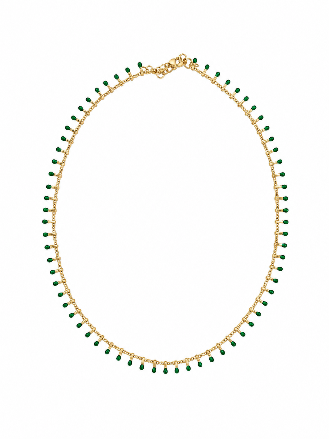 The green matches necklace