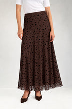 Nuevita Skirt Brown Mesh Dots