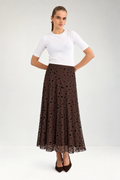 Nuevita Skirt Brown Mesh Dots