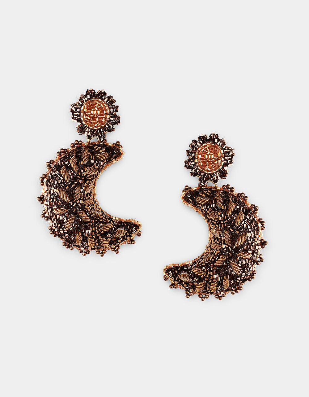 Moon Earrings Bronze