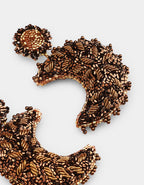 Moon Earrings Bronze