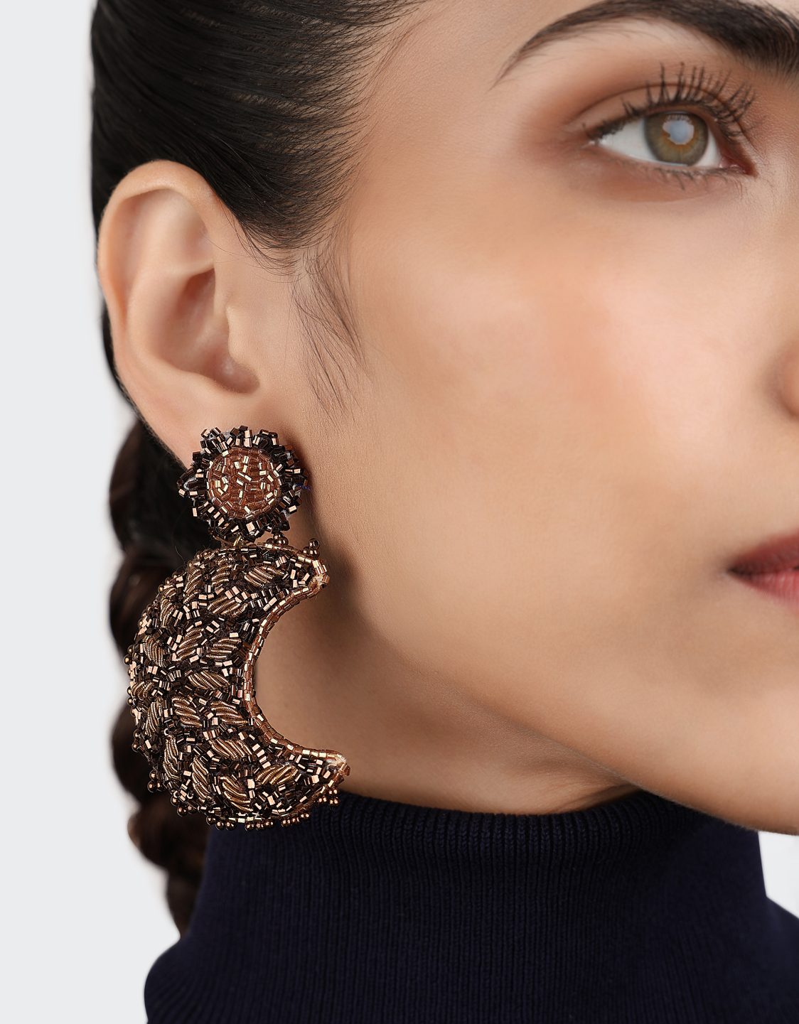 Moon Earrings Bronze