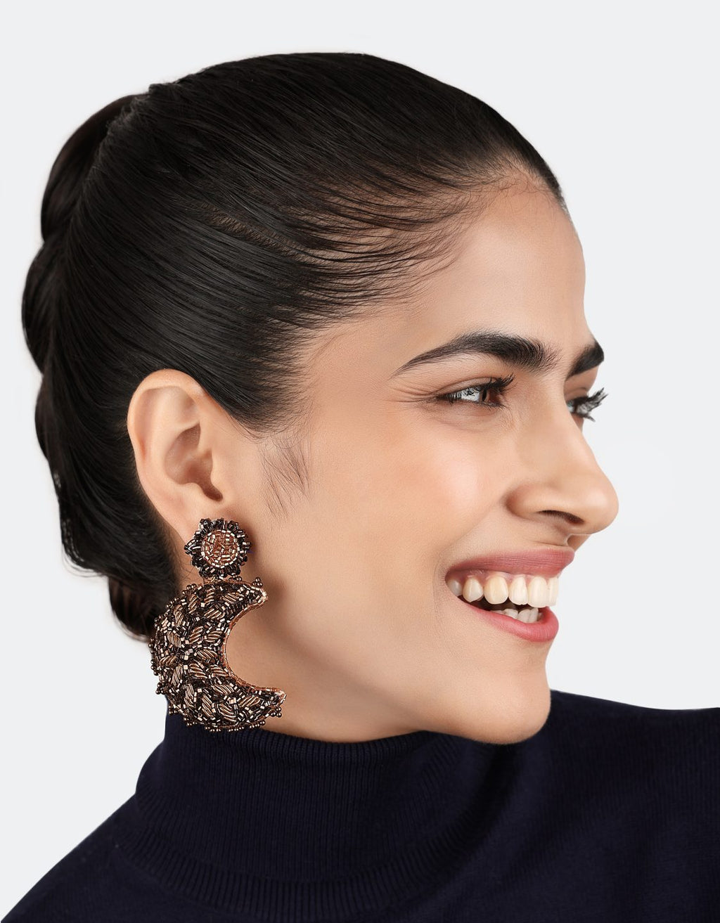 Moon Earrings Bronze