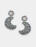 Moon Earrings Blue