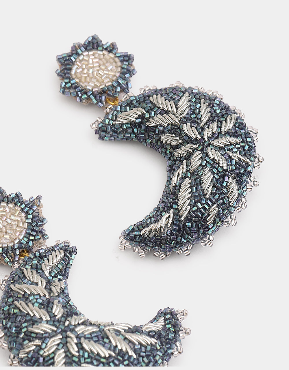 Moon Earrings Blue