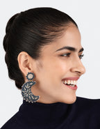 Moon Earrings Blue