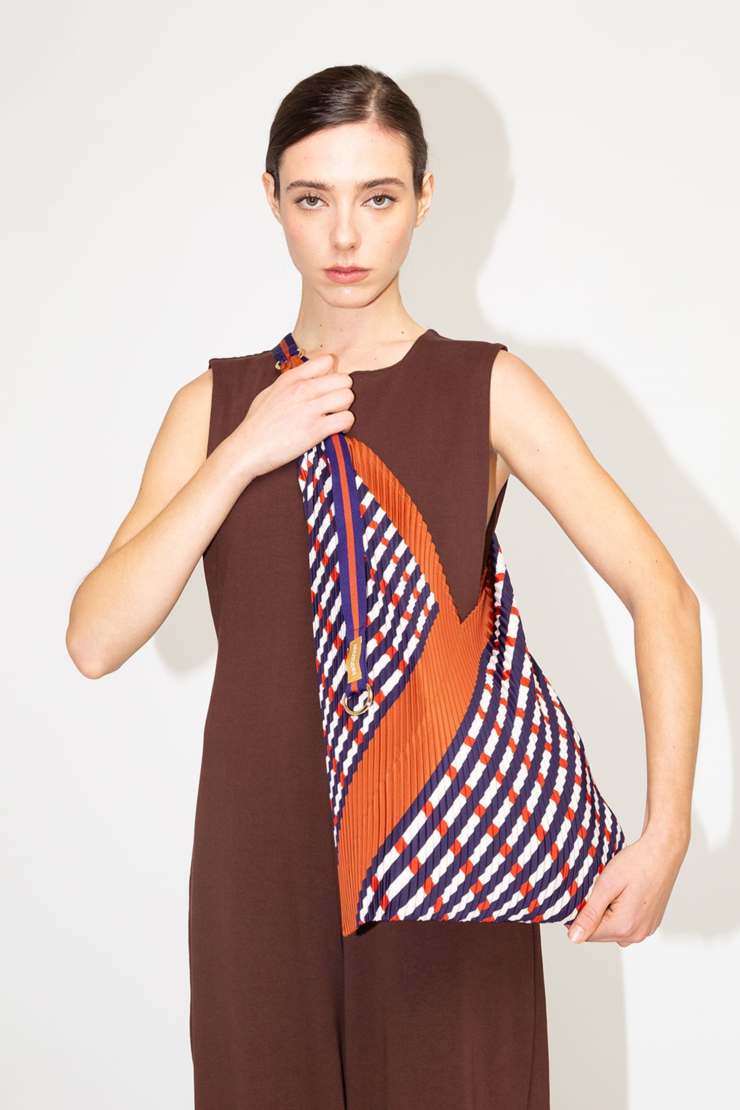 Pleated Y Bag Terracotta