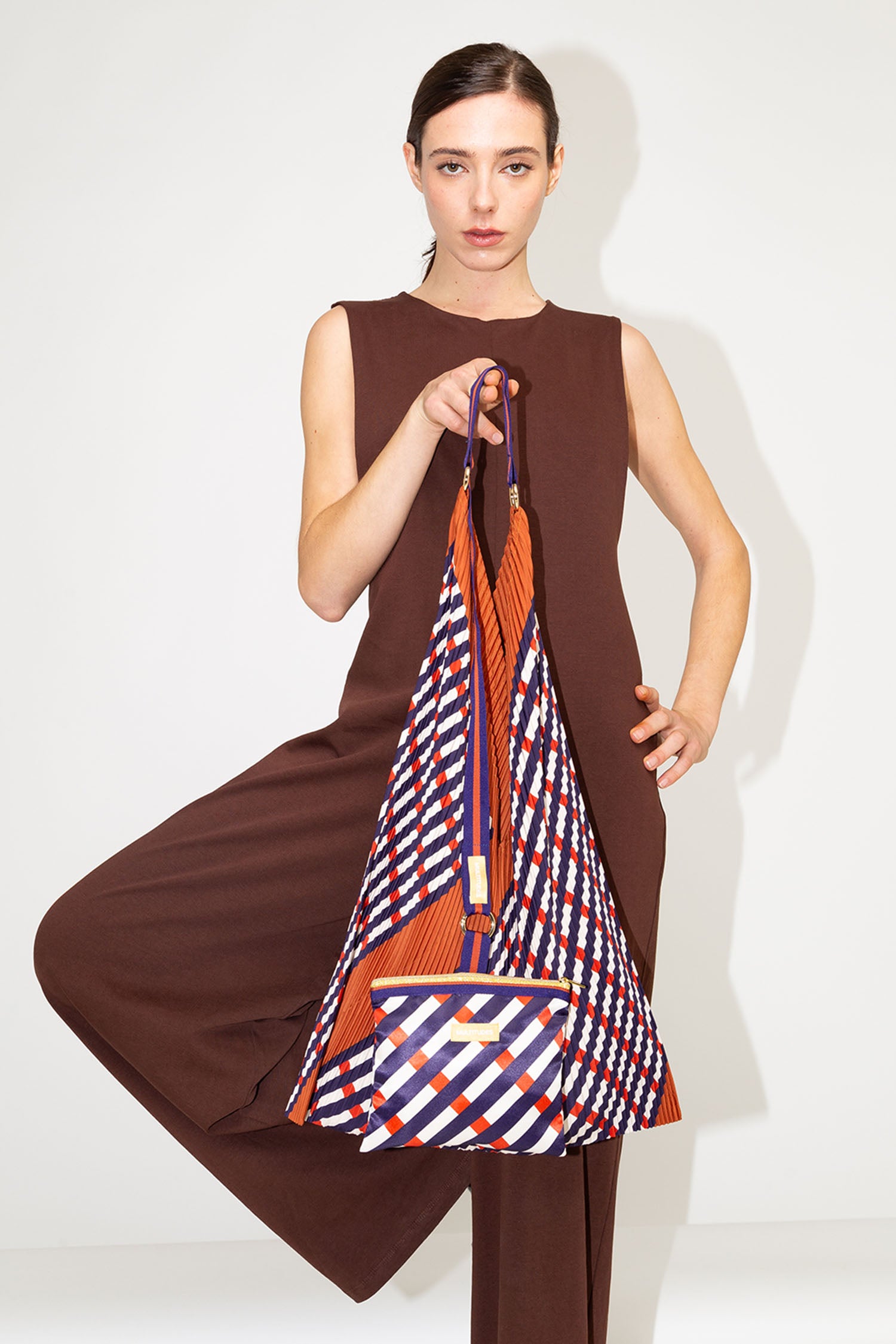 Pleated Y Bag Terracotta