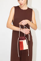 Satin pleated crossbody mini bag Ruby