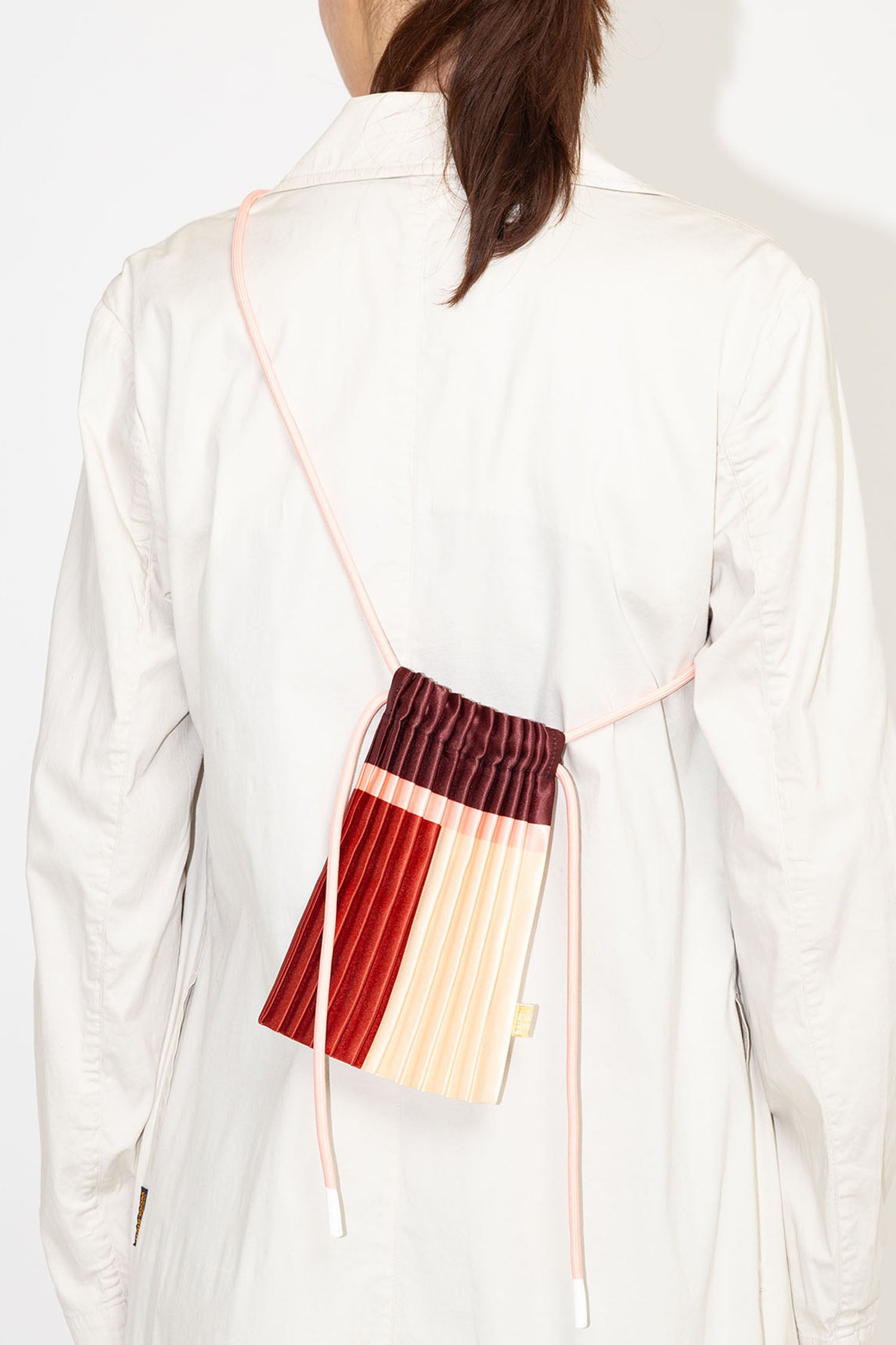 Satin pleated crossbody mini bag Ruby