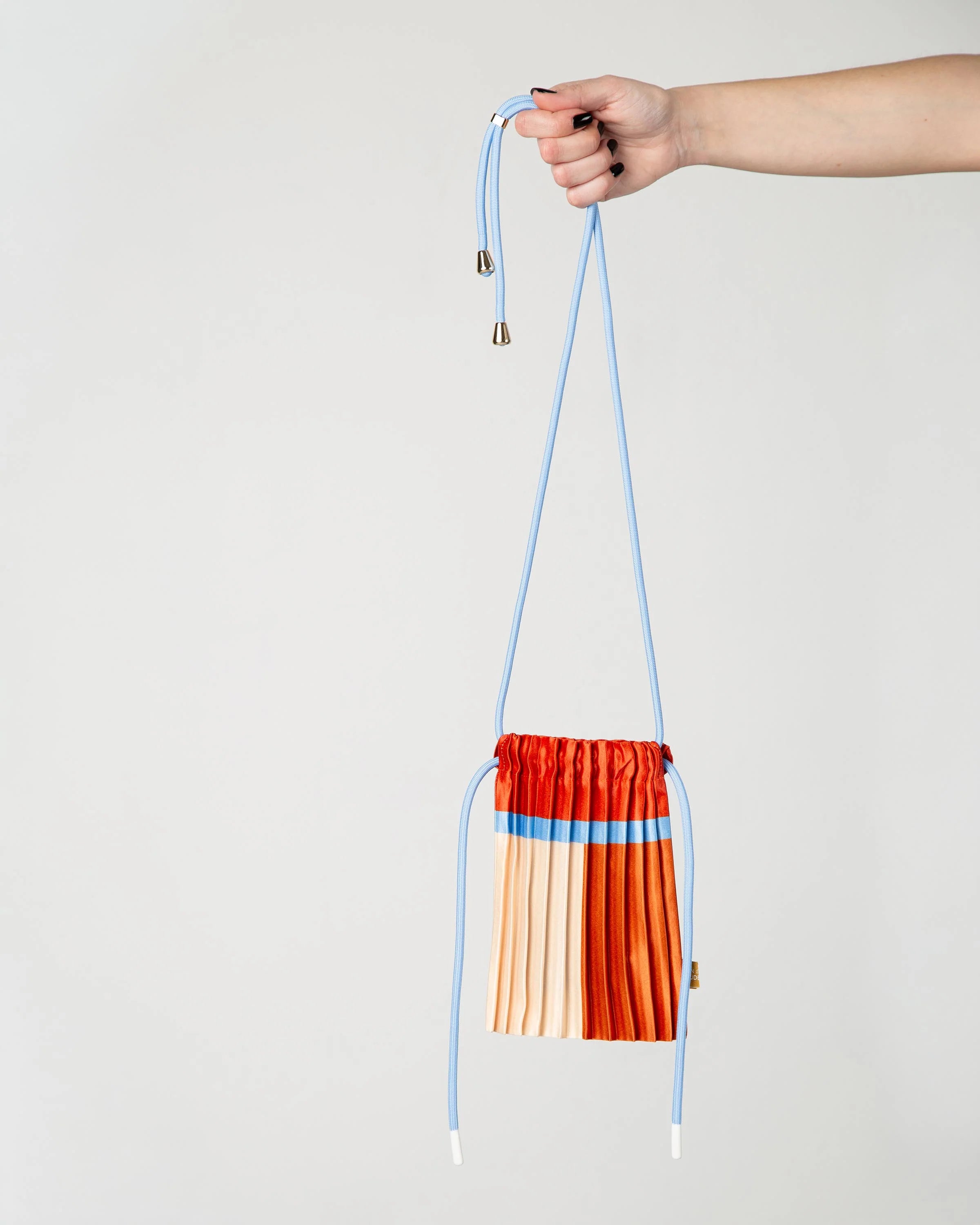 Satin pleated crossbody mini bag Sienna