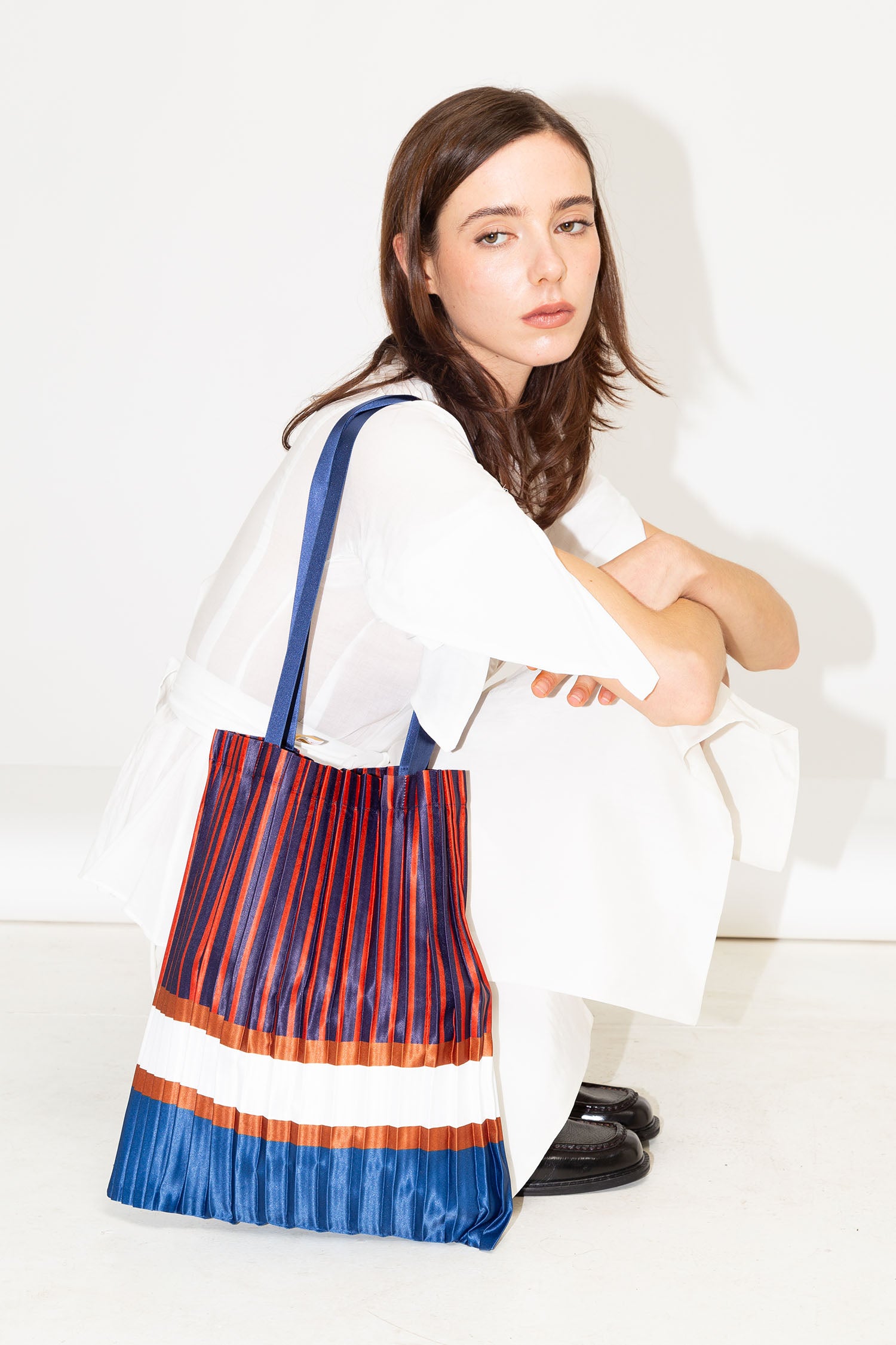 Satin pleated bag Chiavari