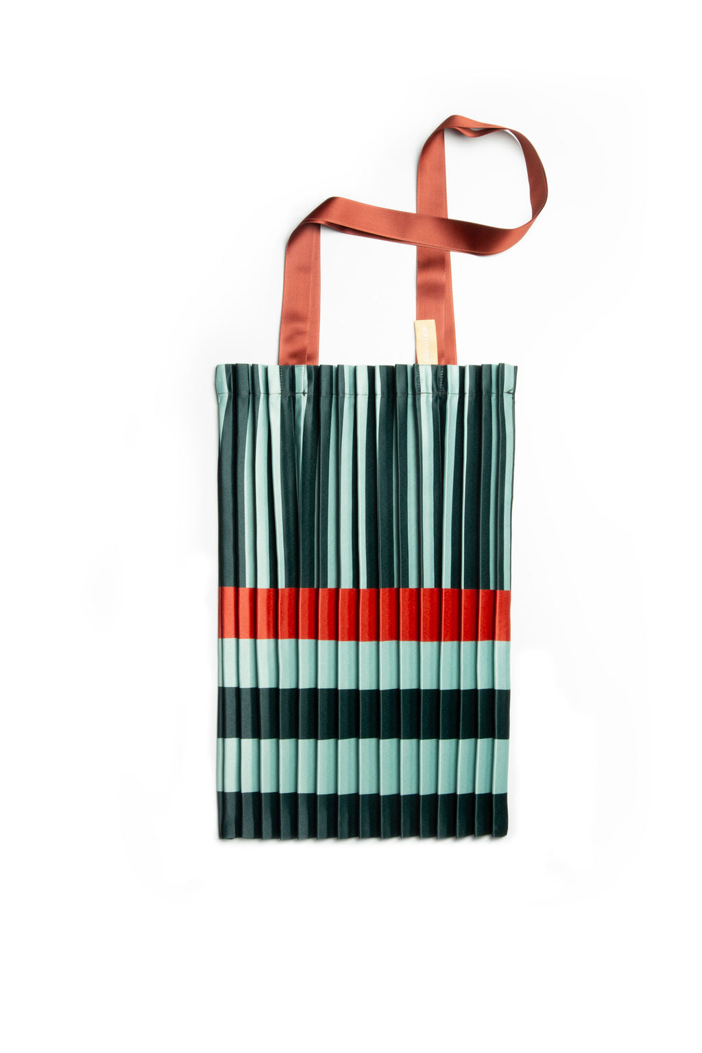 Satin pleated bag Smeralda