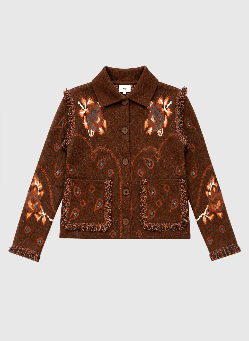 Nesty Ethnic Folklore Brown Jacket