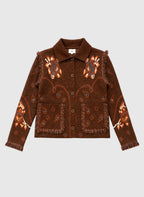 Nesty Ethnic Folklore Brown Jacket