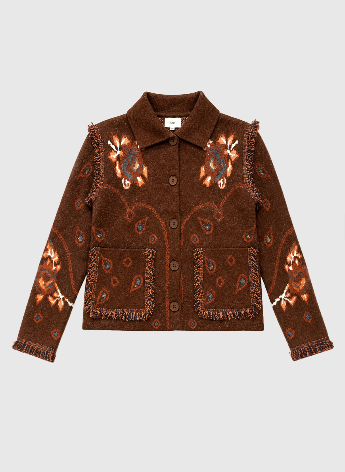 Nesty Ethnic Folklore Brown Jacket
