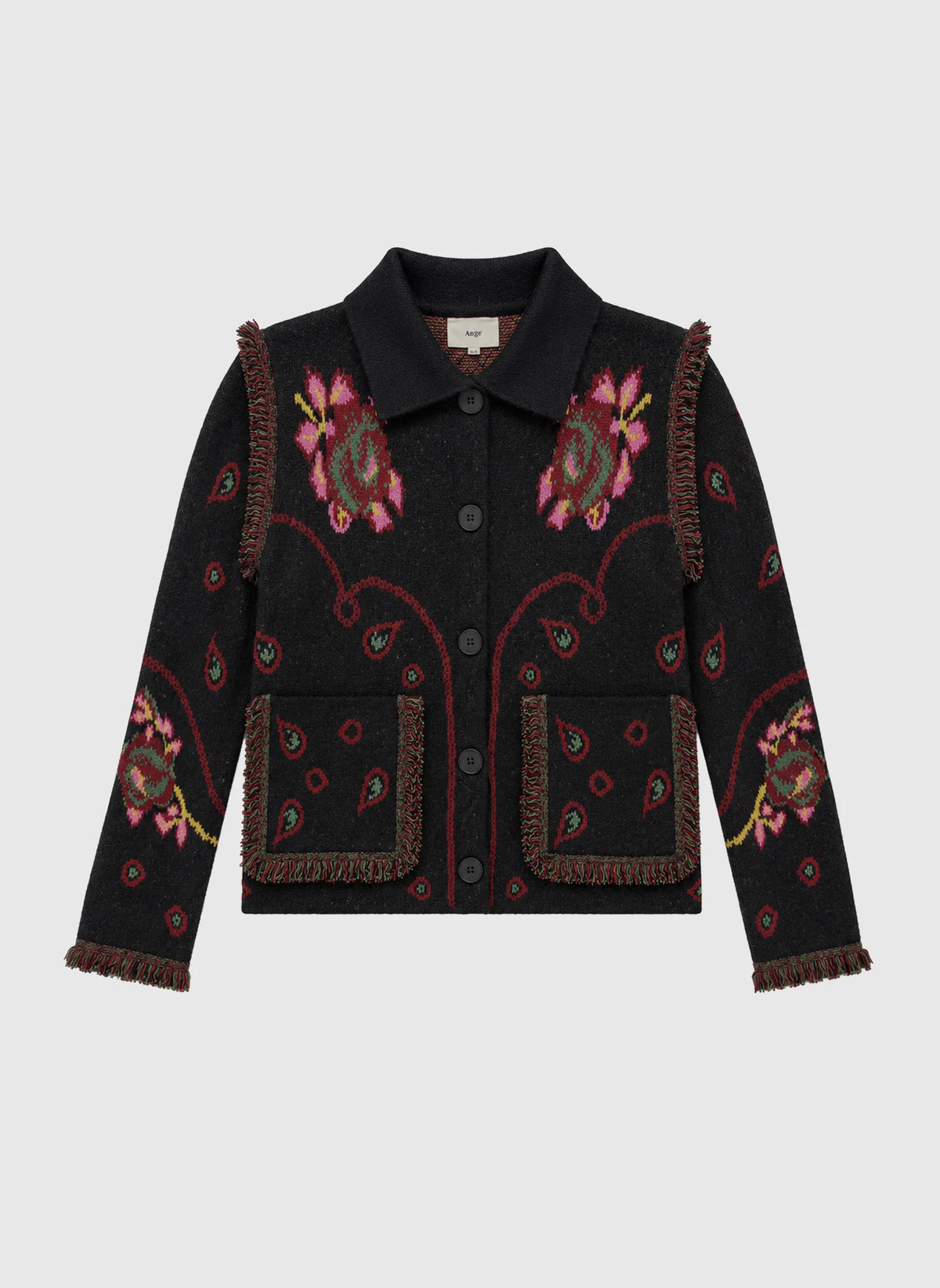 Nesty Ethnic Folklore Black Jacket
