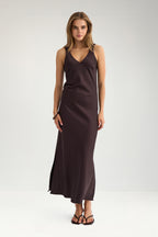 Nuevelyn Dress - Chocolate Plum