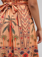Ovanna Orange Long Dress