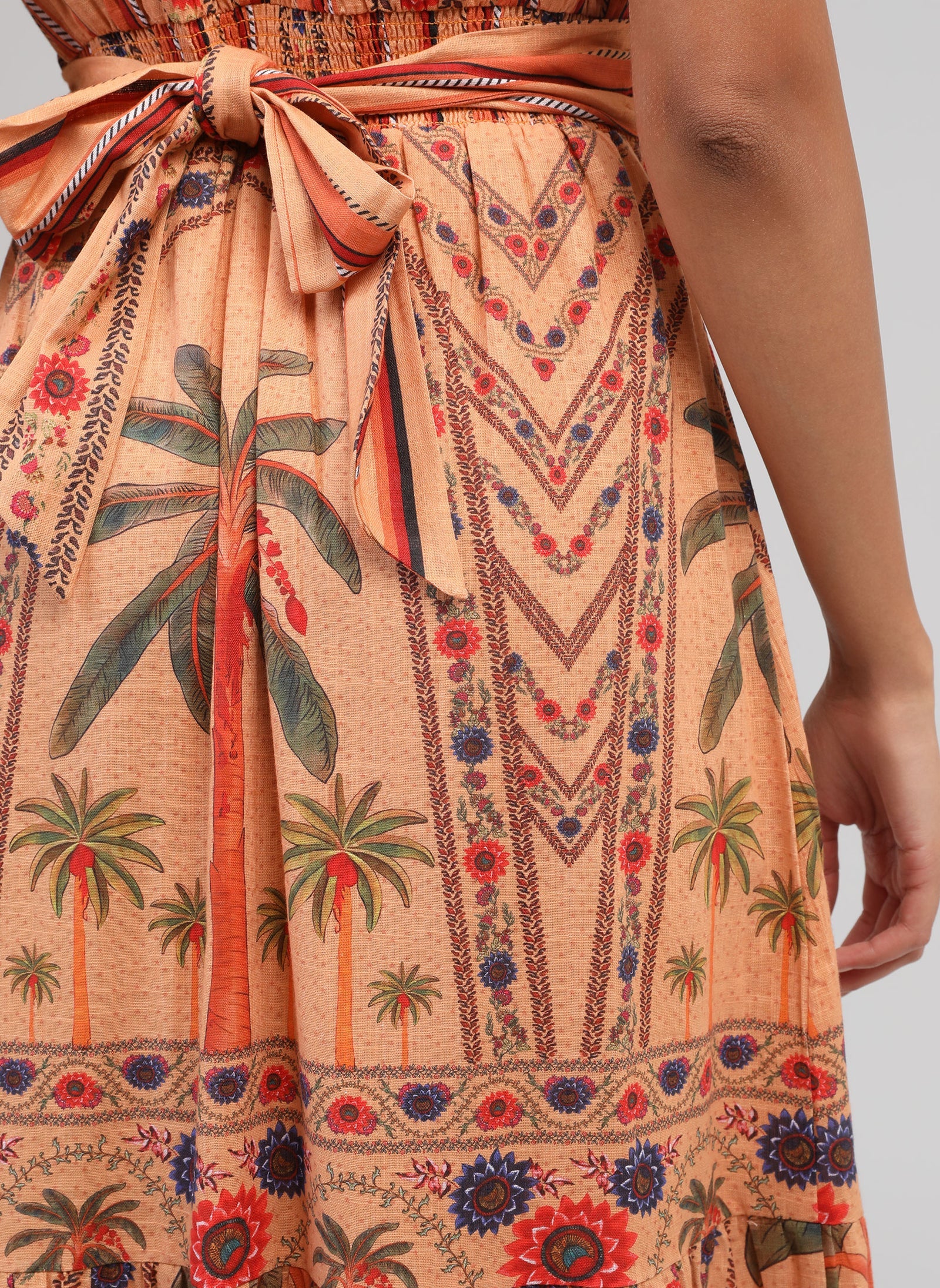 Ovanna Orange Long Dress
