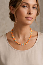 Orange Heart Necklace